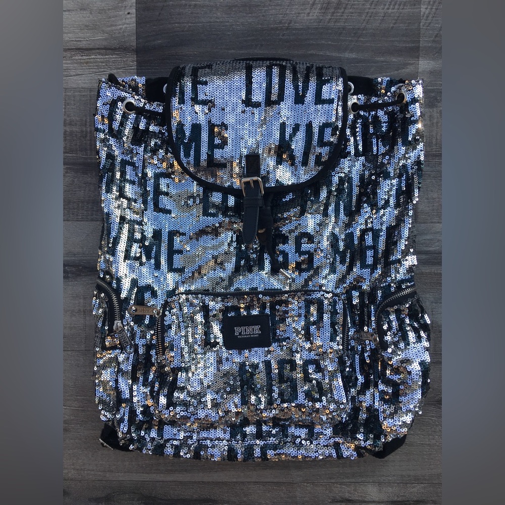 Victoria’s Secret PINK Love Me Kiss All Over Sequin Backpack